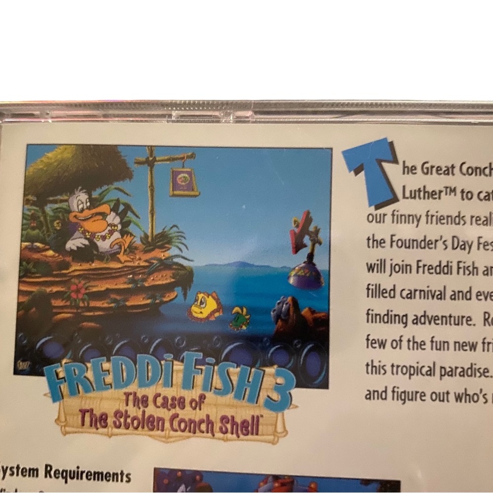 Freddi Fish 3 The Case of The Stolen Conch Shell (Video Game) PC Mac New Sealed - Picture 5 of 6